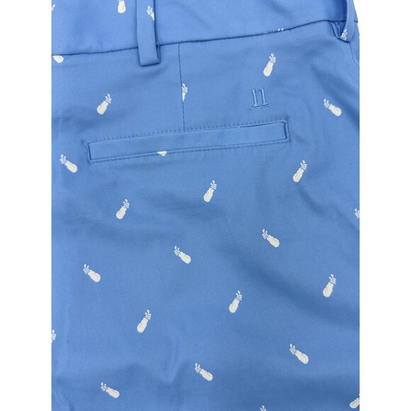 Walter Hagen Size 36 Mens Blue Golf Shorts With Pineapple Print Polyester/Spand - Picture 10 of 12